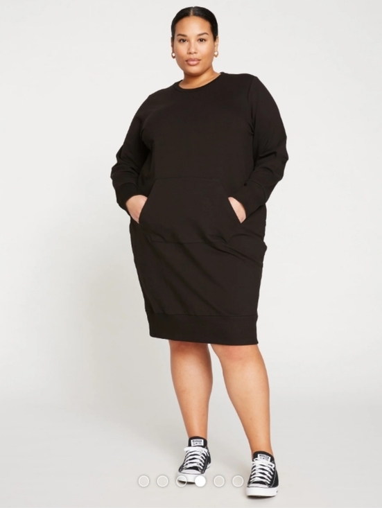 Universal Standard Dresses & Skirts - universal standard bree sweatshirt dress black cotton crewneck size L (22/24)